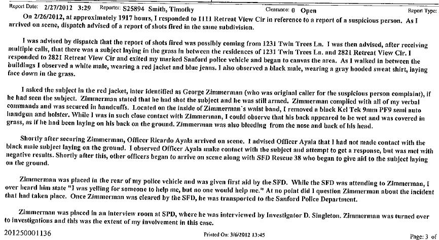 George Zimmerman Police Report Pdf