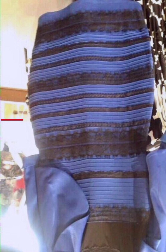 ... this dress in blue and black. (Upside down, but blue and black. LOL
