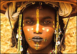 african face painted