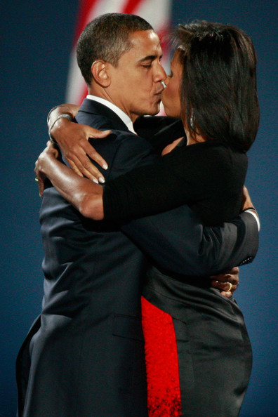 Image result for obama kissing wife