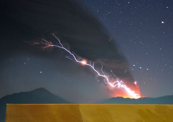 national geographic iceland volcano lightning. A quot;tentaclequot; of lightning