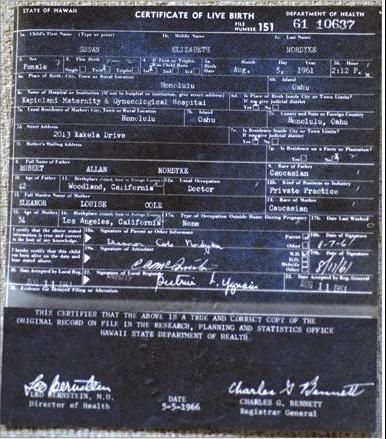 birth certificate obama hawaii born 1961 photostat original after form long tale certificates two copy physician harrolds nordyke susan twins