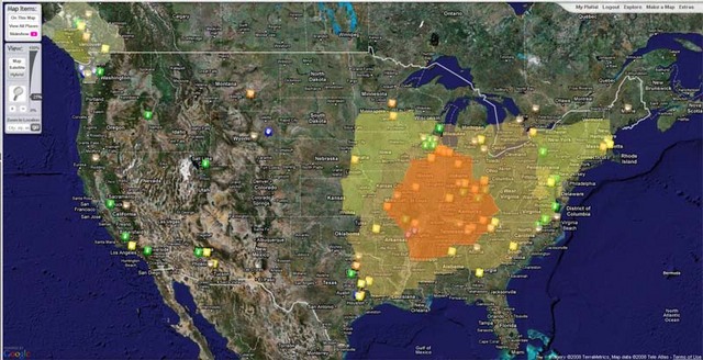 earthquake prediction  map