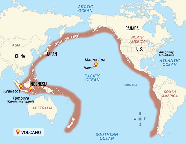 Мауна лоа на карте